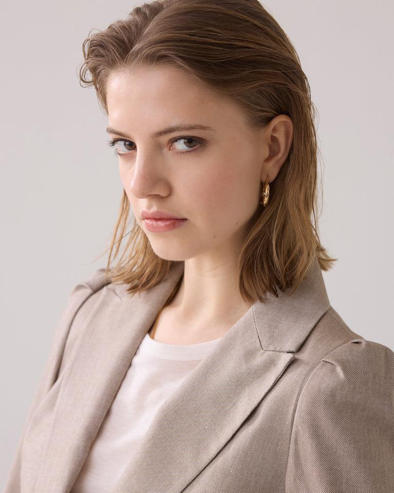 Summum Getailleerde Blazer Van Linnenblend