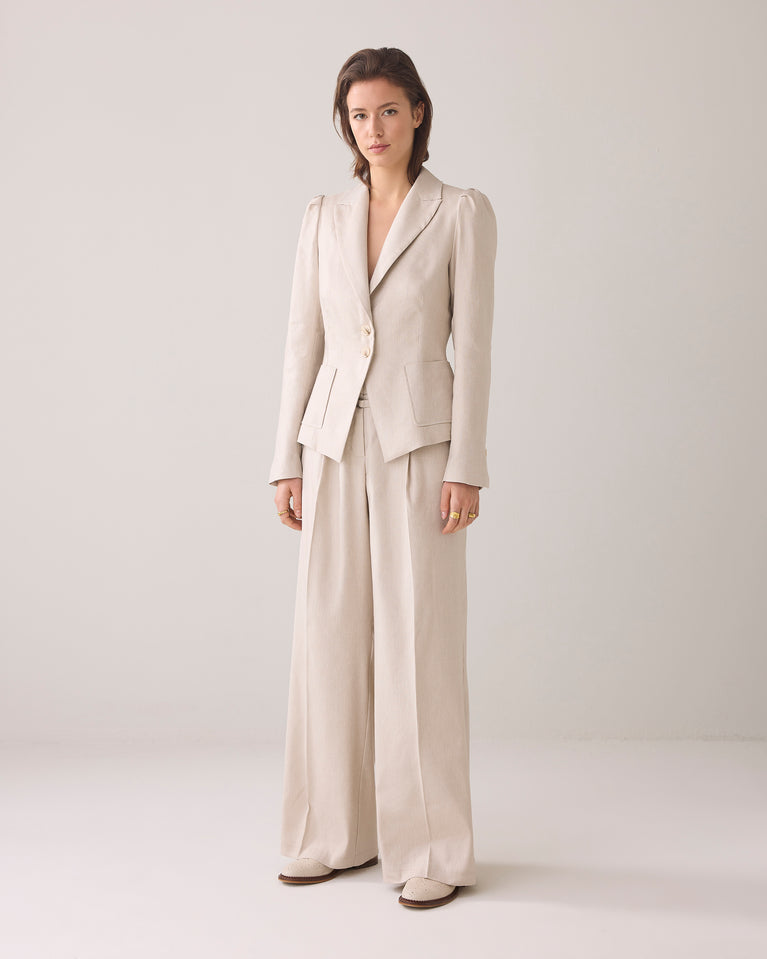 summum Getailleerde blazer van linnenblend