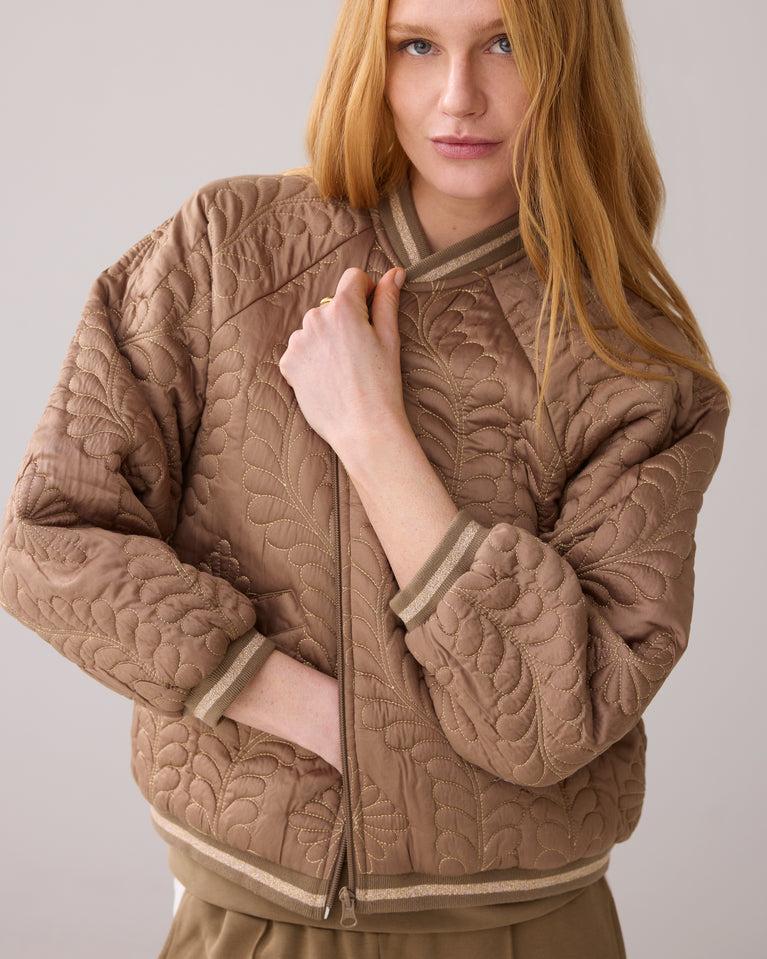 summum Gewatteerd bomberjack van satijn