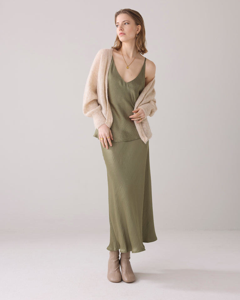 summum Glanzend singlet met spaghettibandjes