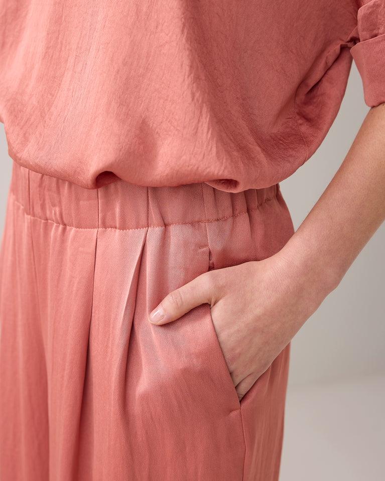 Summum Glanzende Broek Met Wijde Pijpen