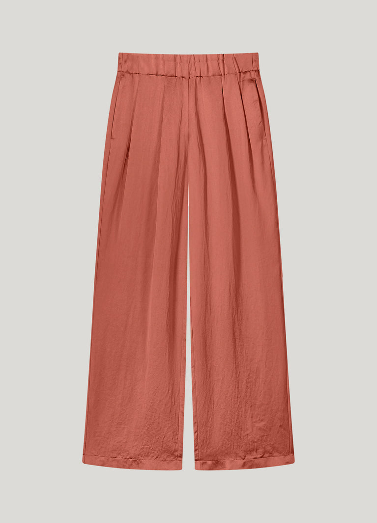 Summum Glanzende Broek Met Wijde Pijpen