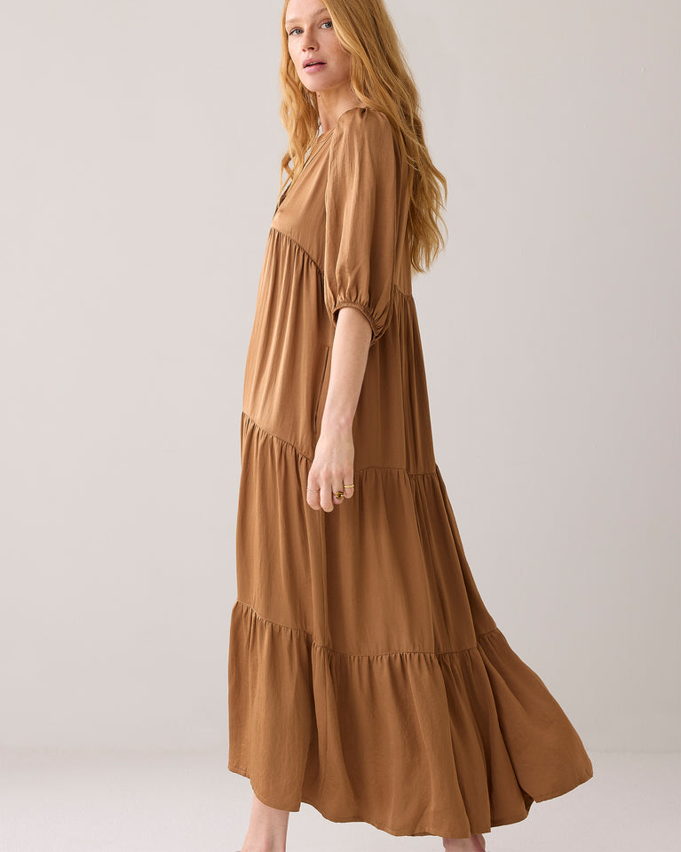 Summum Glanzende Strokenjurk