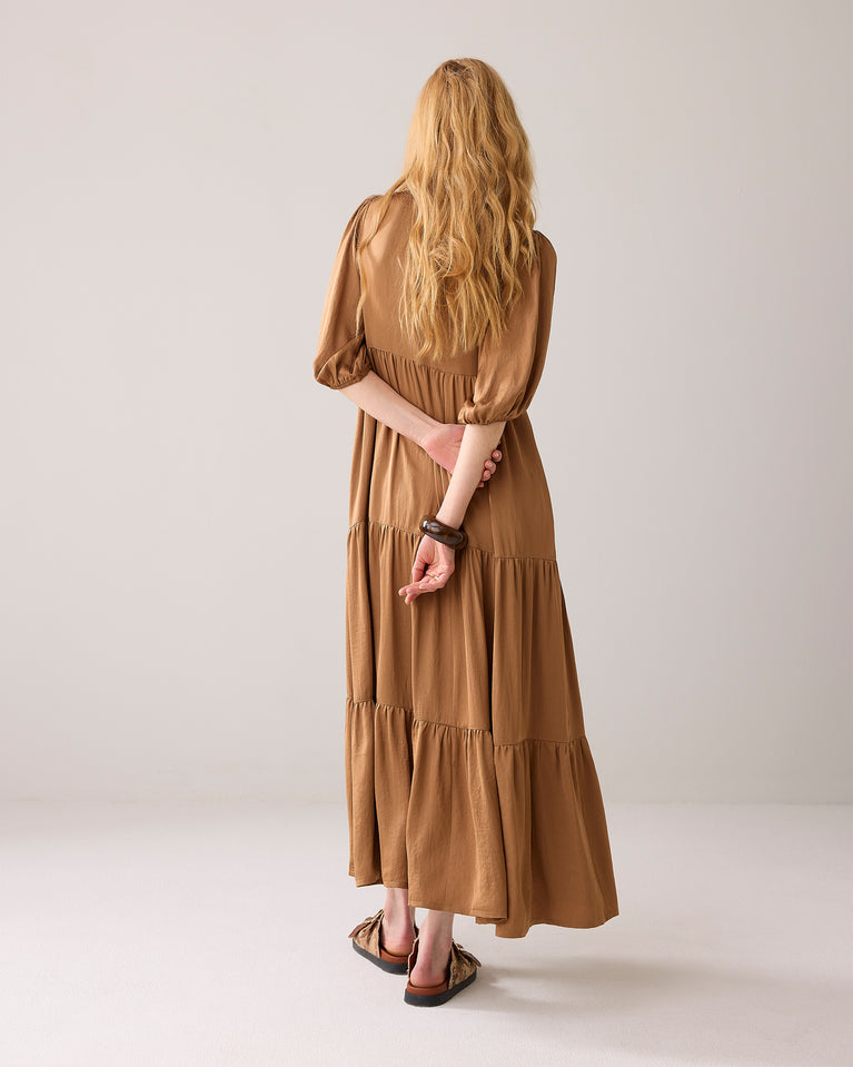 Summum Glanzende Strokenjurk