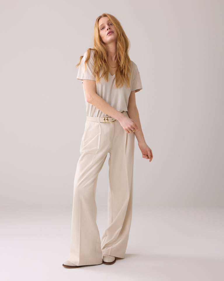 summum Glanzende V-hals top