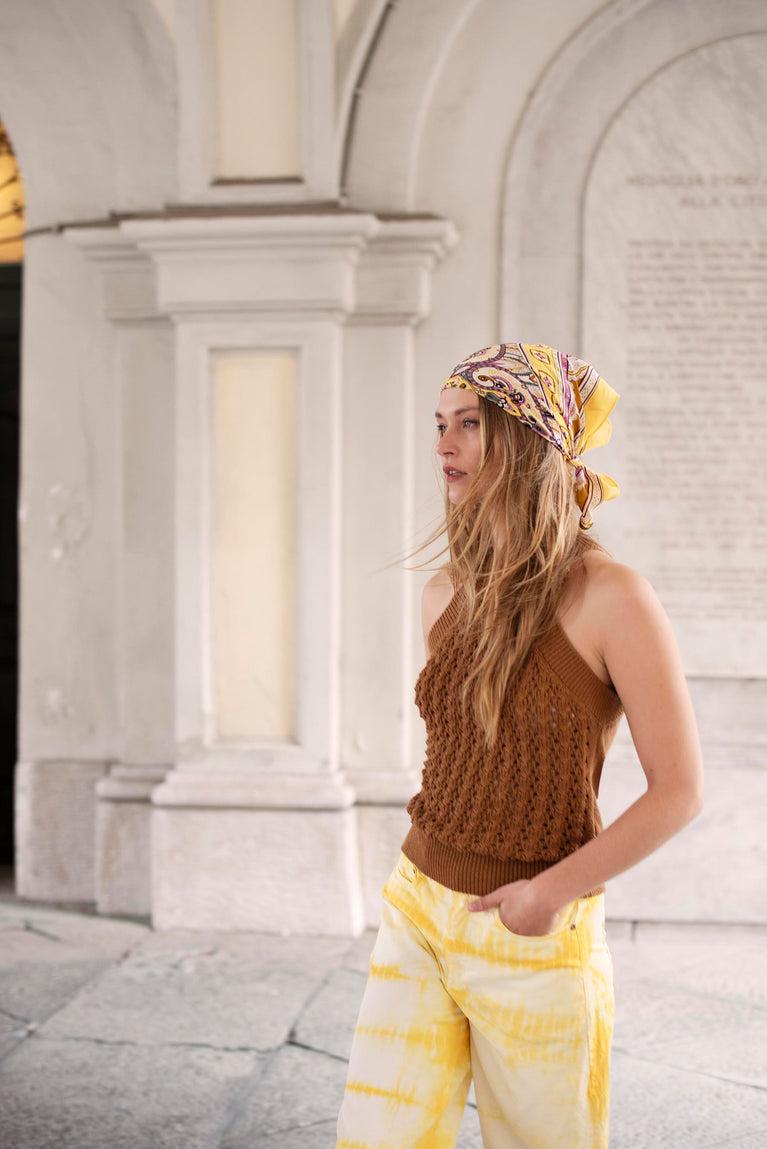 Summum Glanzende Vierkante Sjaal