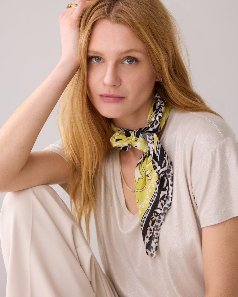 summum Glanzende vierkante sjaal