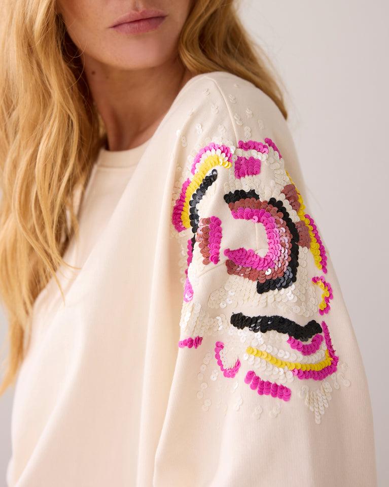 Summum Handgeborduurde Boxy Sweater