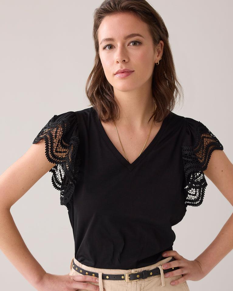 Summum Jersey Top Vlindermouw