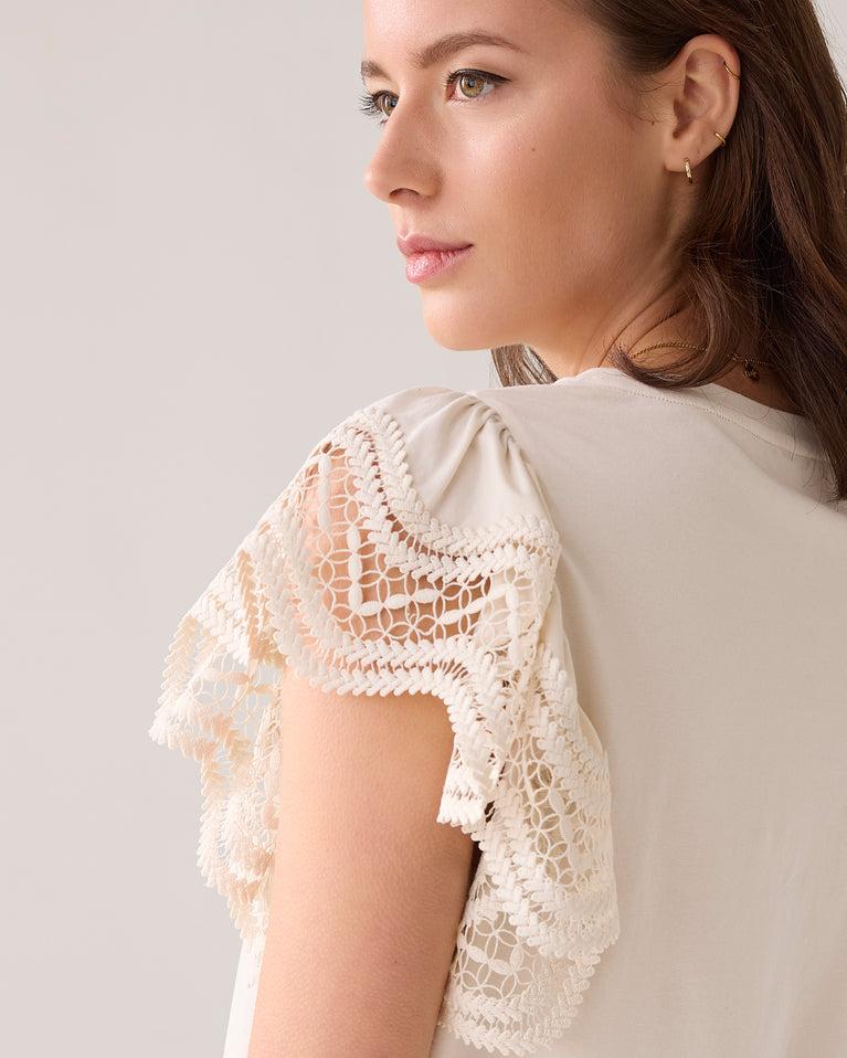 Summum Jersey Top Vlindermouw