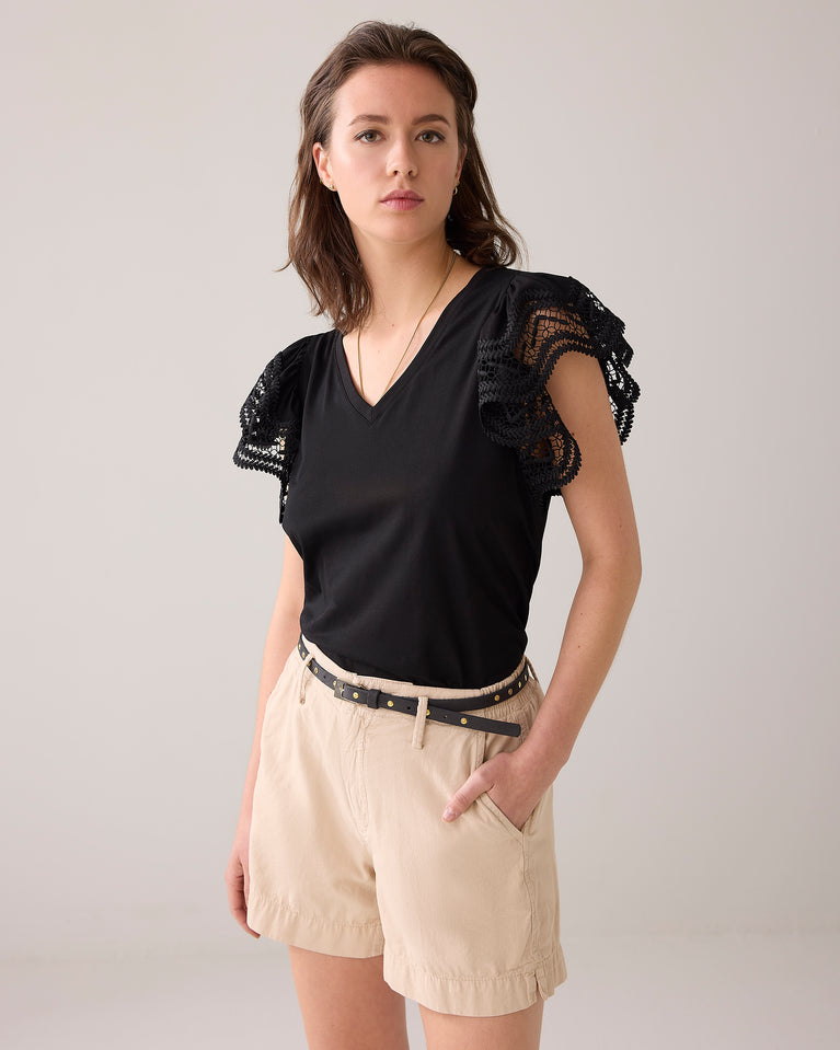 summum Jersey top vlindermouw