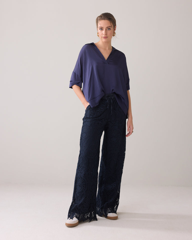 summum Kanten broek gevoerd