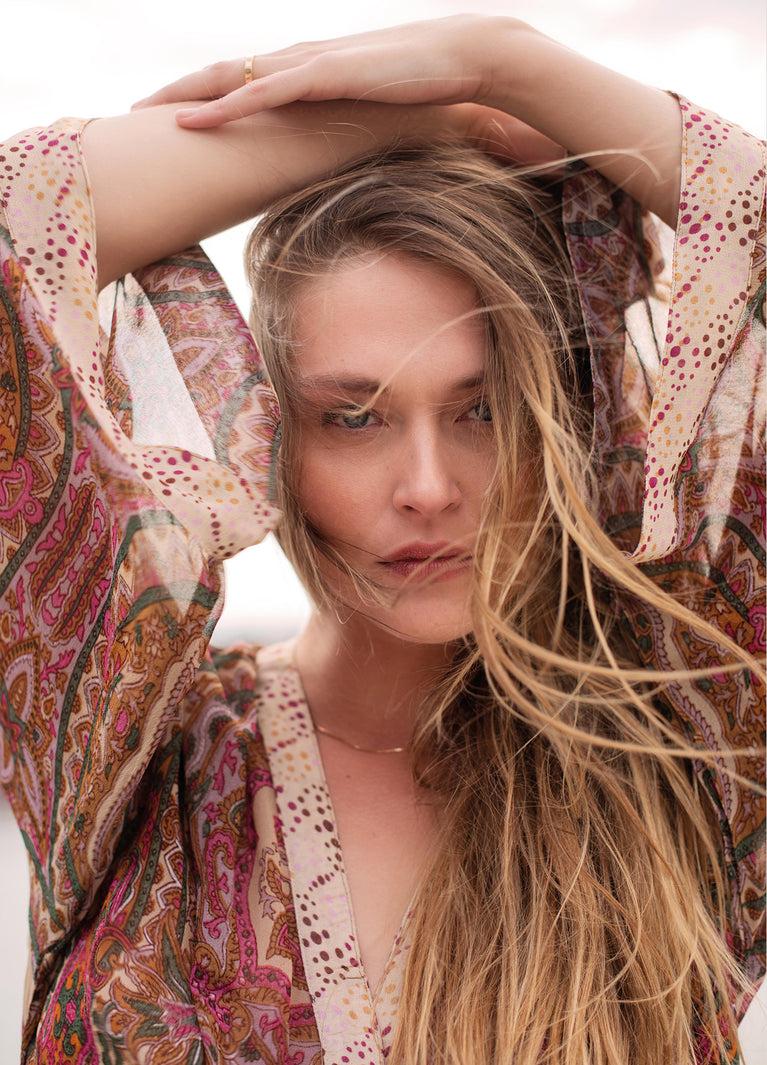 summum Kimonojurk met ceintuur