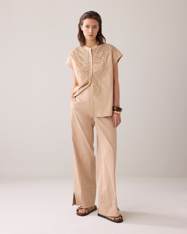 summum Lange broek met split