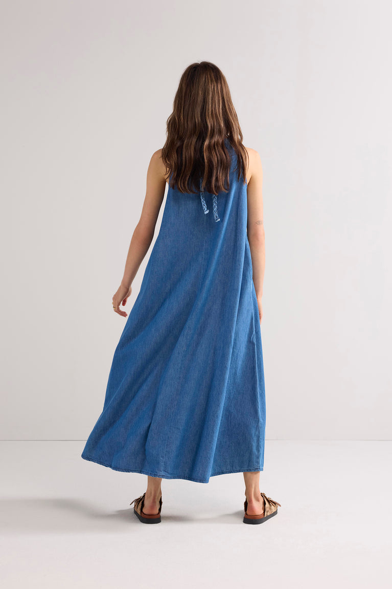 Summum Lange Denim Halterjurk