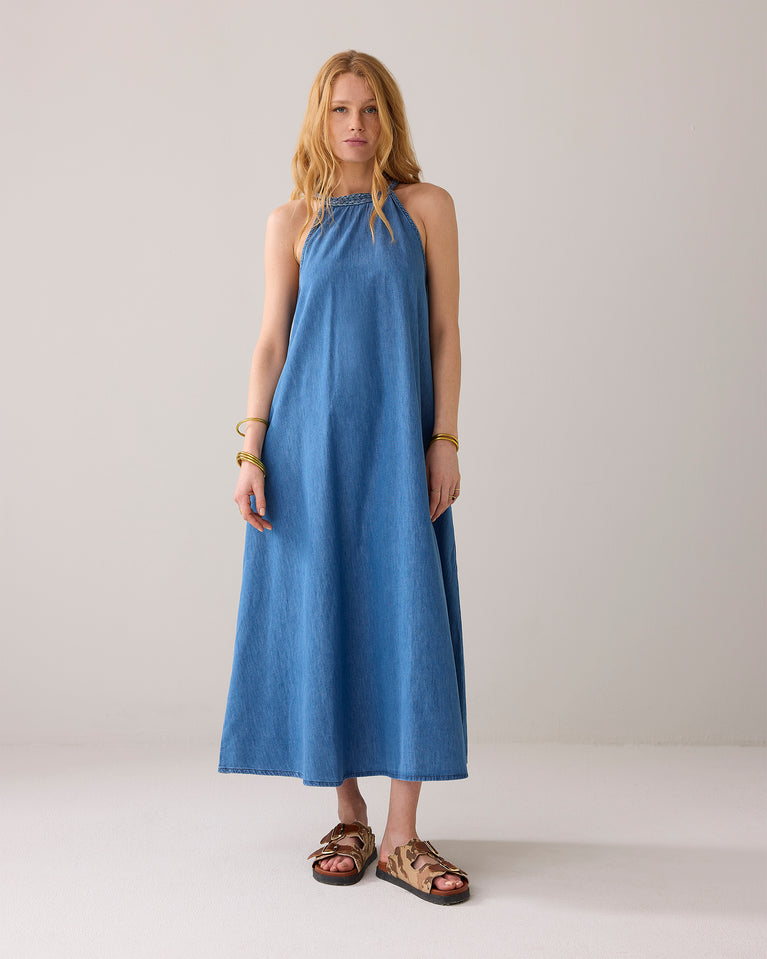 Summum Lange Denim Halterjurk