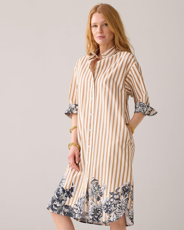 Summum Lange Overhemdjurk Bloemdetails