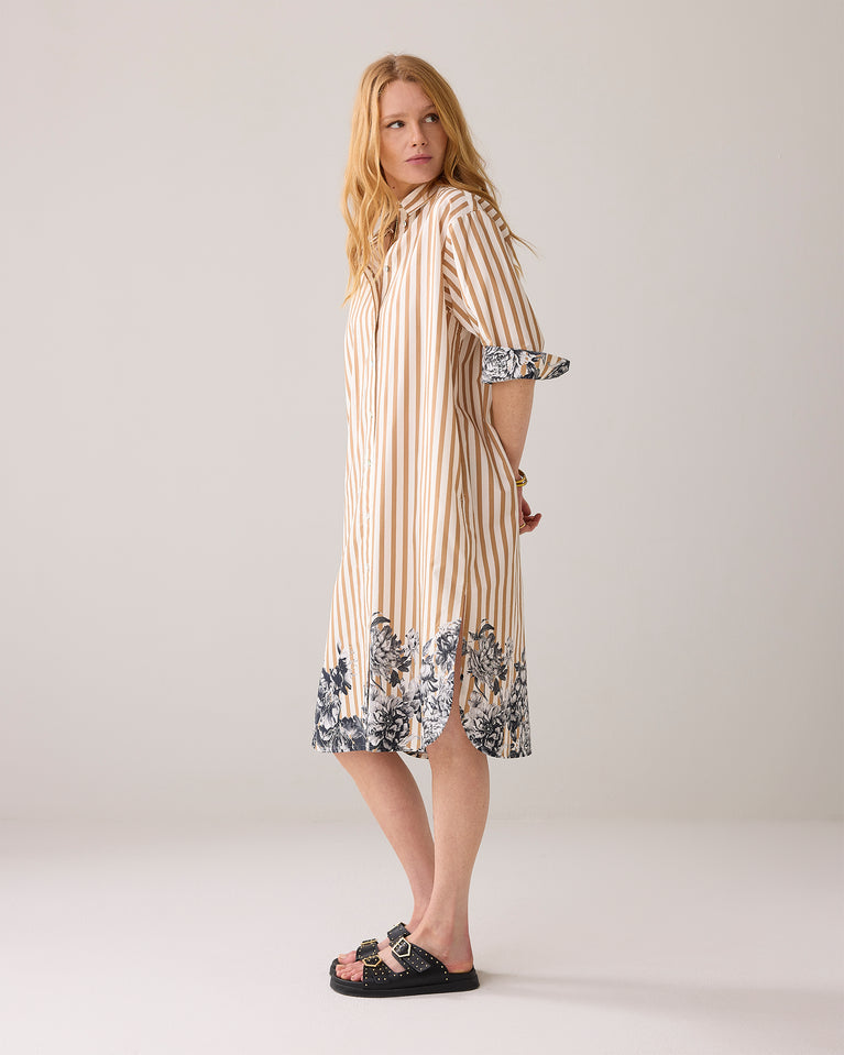 summum Lange overhemdjurk bloemdetails