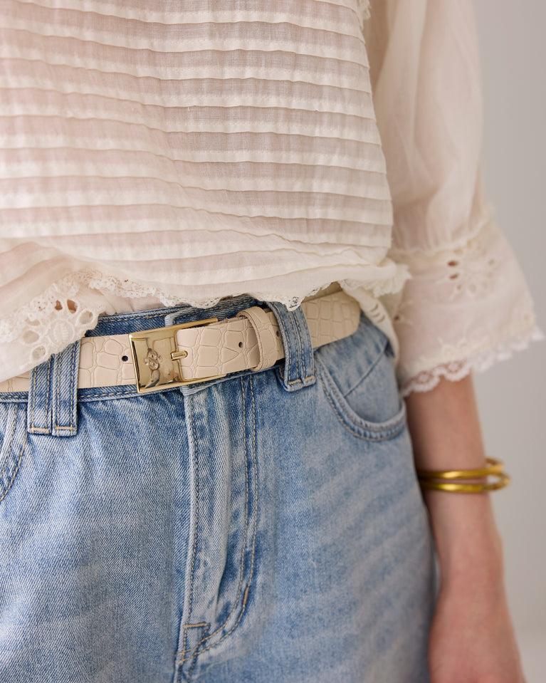 summum Leren riem croco