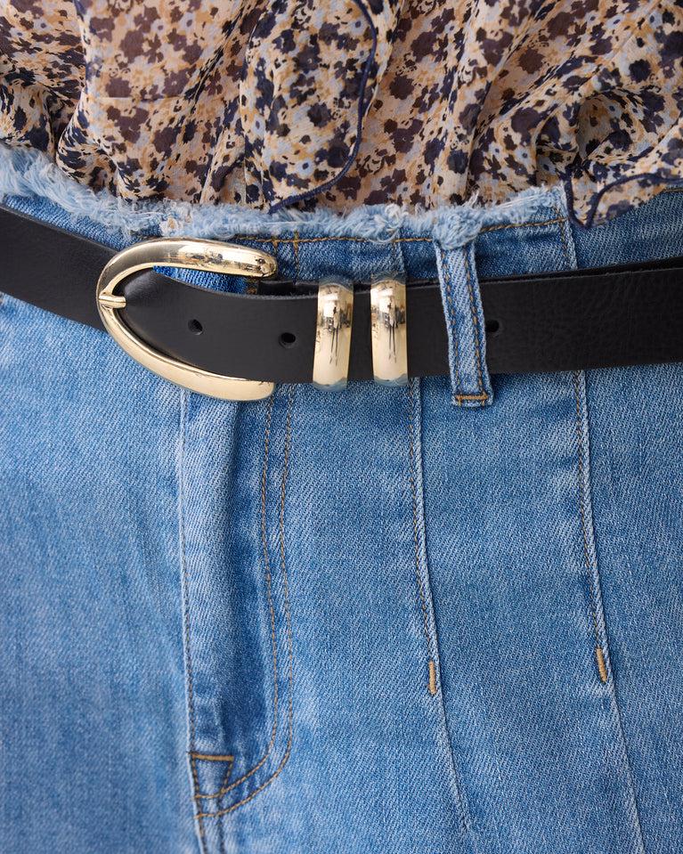 summum Leren riem met ovale gesp