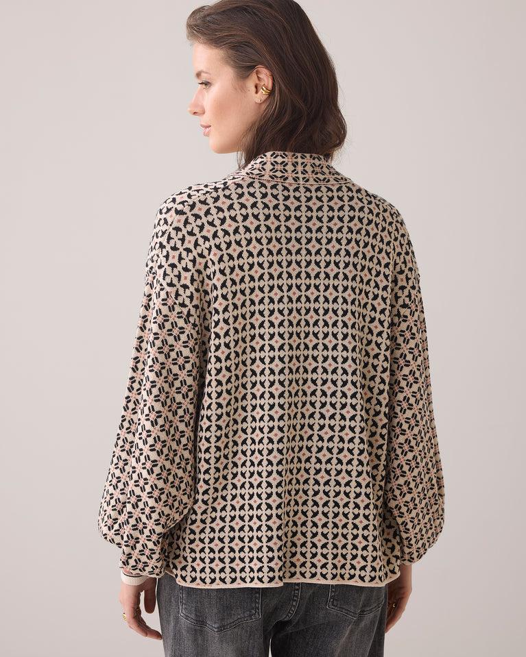 Summum Luxe Jacquard Kimono Vest