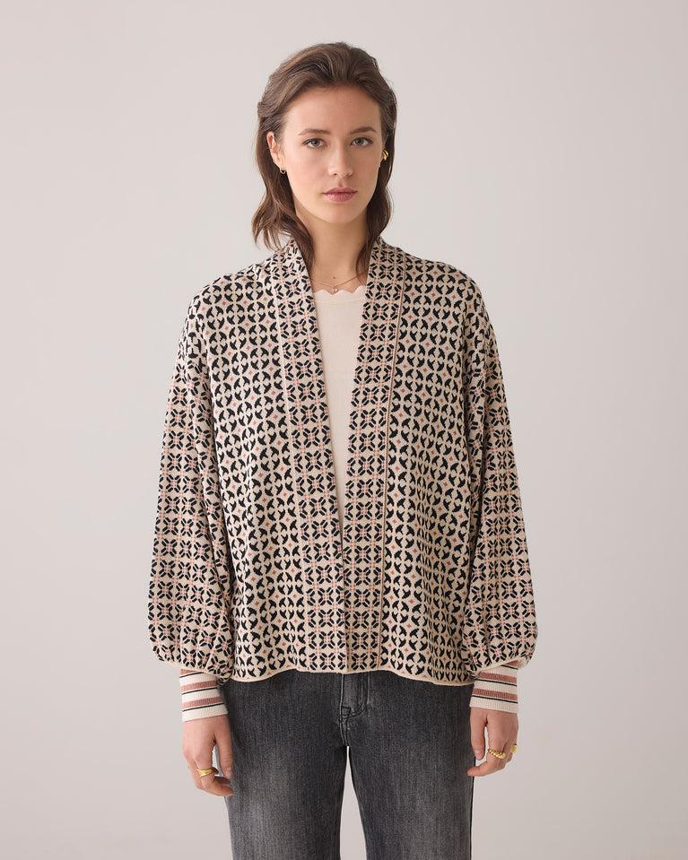 Summum Luxe Jacquard Kimono Vest