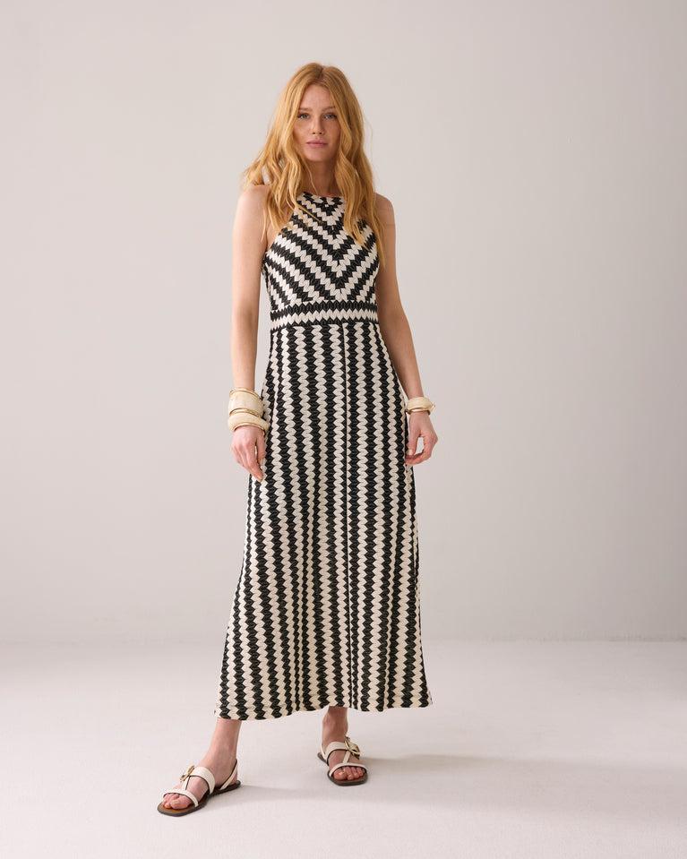 Summum Maxi-jurk Met Zigzag