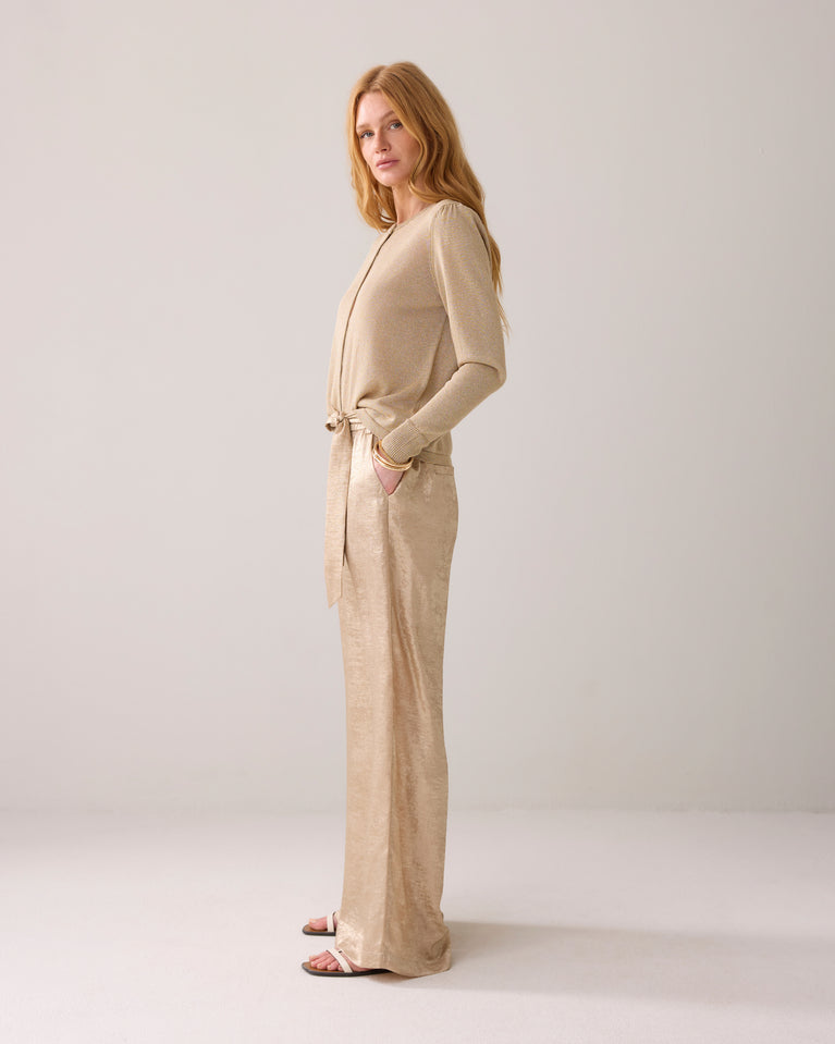 Summum Metallic Broek Wijde Pijp