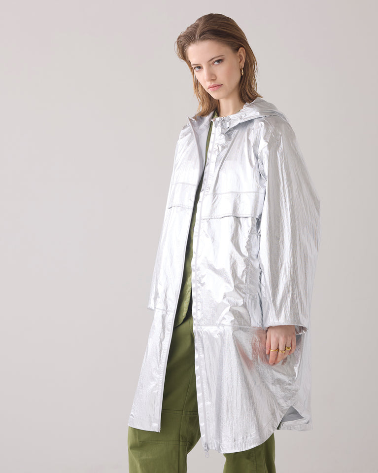 summum Metallic regenjas met opbergzak