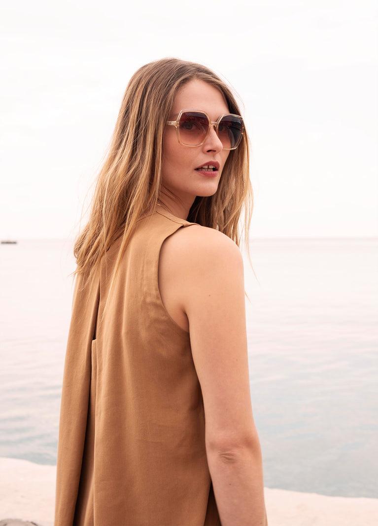 summum Mouwloze top met plooidetail