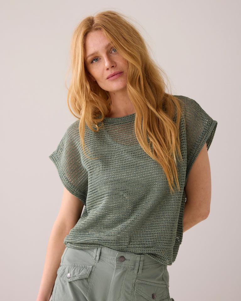 summum Opengebreide boxy top