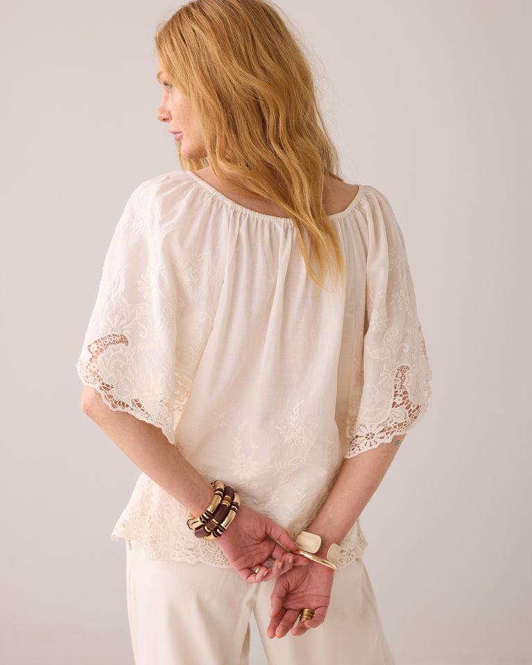 Summum Opengewerkte Katoenen Top