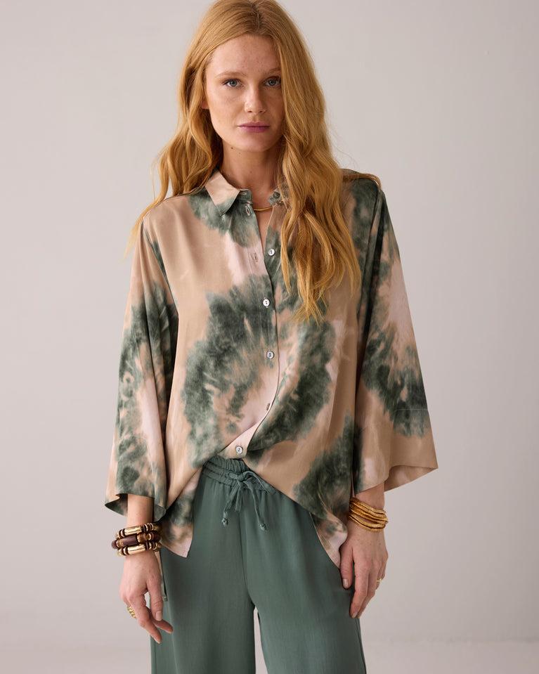 Summum Overhemdblouse Tie-dye Ecovero