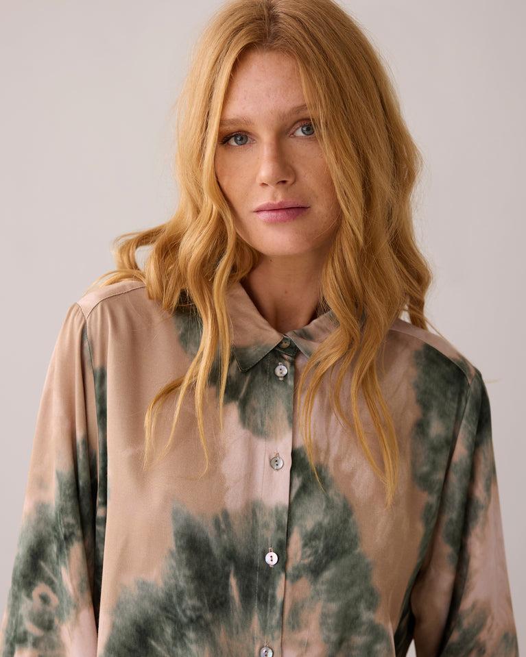 Summum Overhemdblouse Tie-dye Ecovero