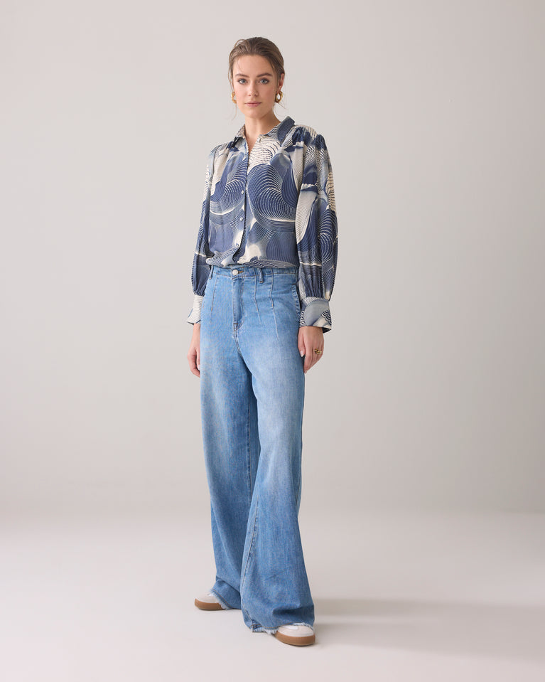 summum Overhemdblouse wave print