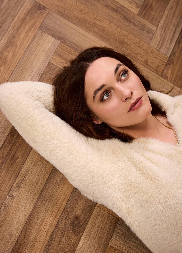 summum Polo sweater in fake fur