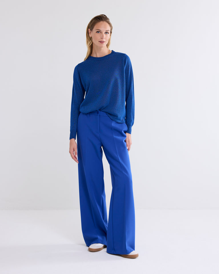 summum Rechte basic trui met lurex garen