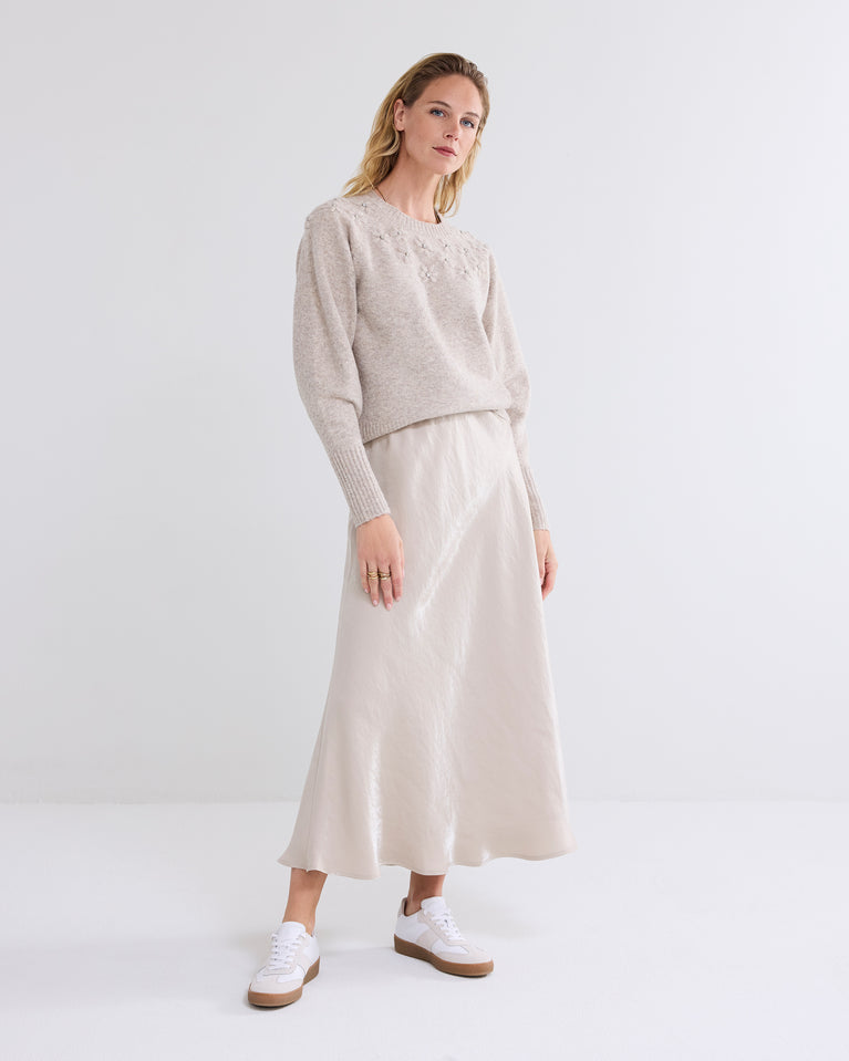 Summum Schuin Van Draad Lange Rok Met Glans