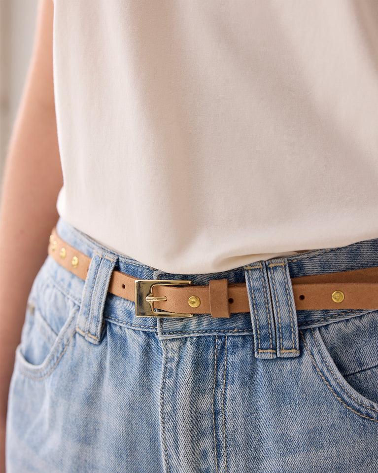 summum Smalle riem met studs