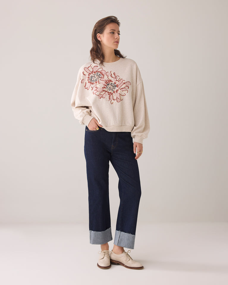 summum Sweater met floral artwork