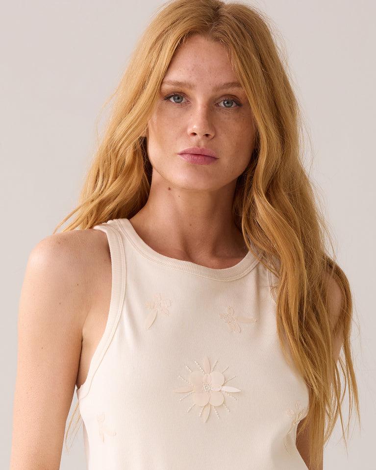 Summum Tanktop Met 3D-borduursels