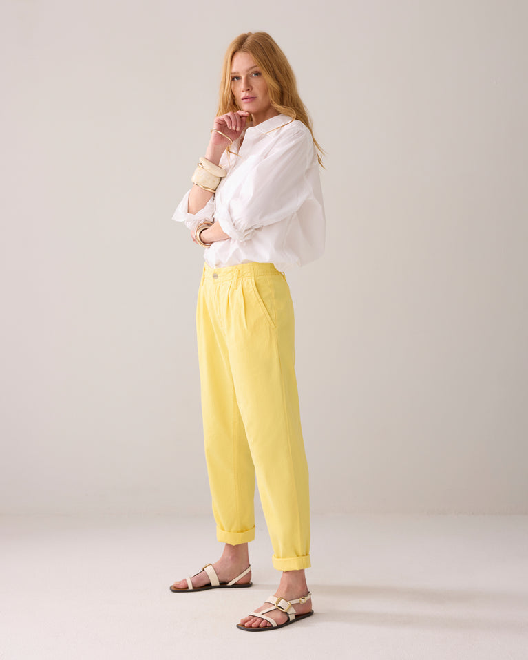 summum Tapered broek linnenblend