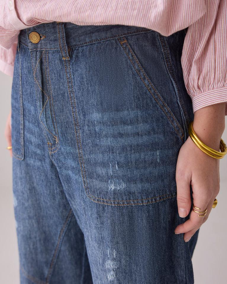 Summum Tapered Jeans Van Katoenlinnen