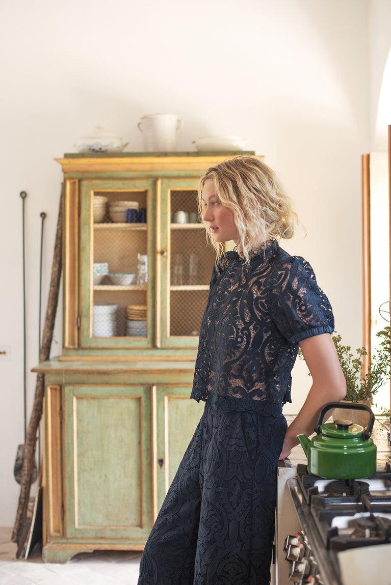 summum Top kanten stof