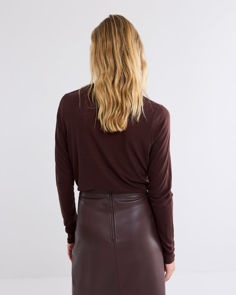 Summum Top Met Col Van Viscose-wol Mix