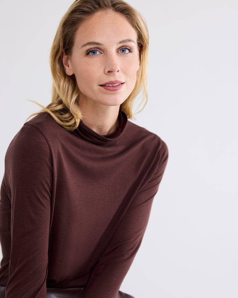 Summum Top Met Col Van Viscose-wol Mix