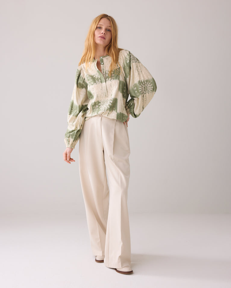 Summum Top Met Tie Dye Print En Lurex