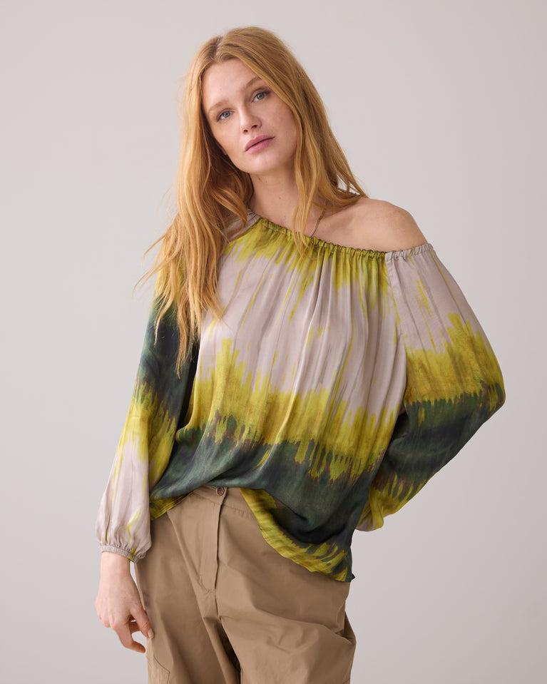 summum Top tie dye van Ecovero-stof