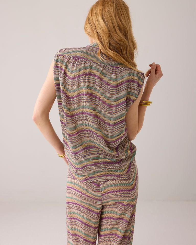 Summum Top Van Italiaanse Jaquardstof