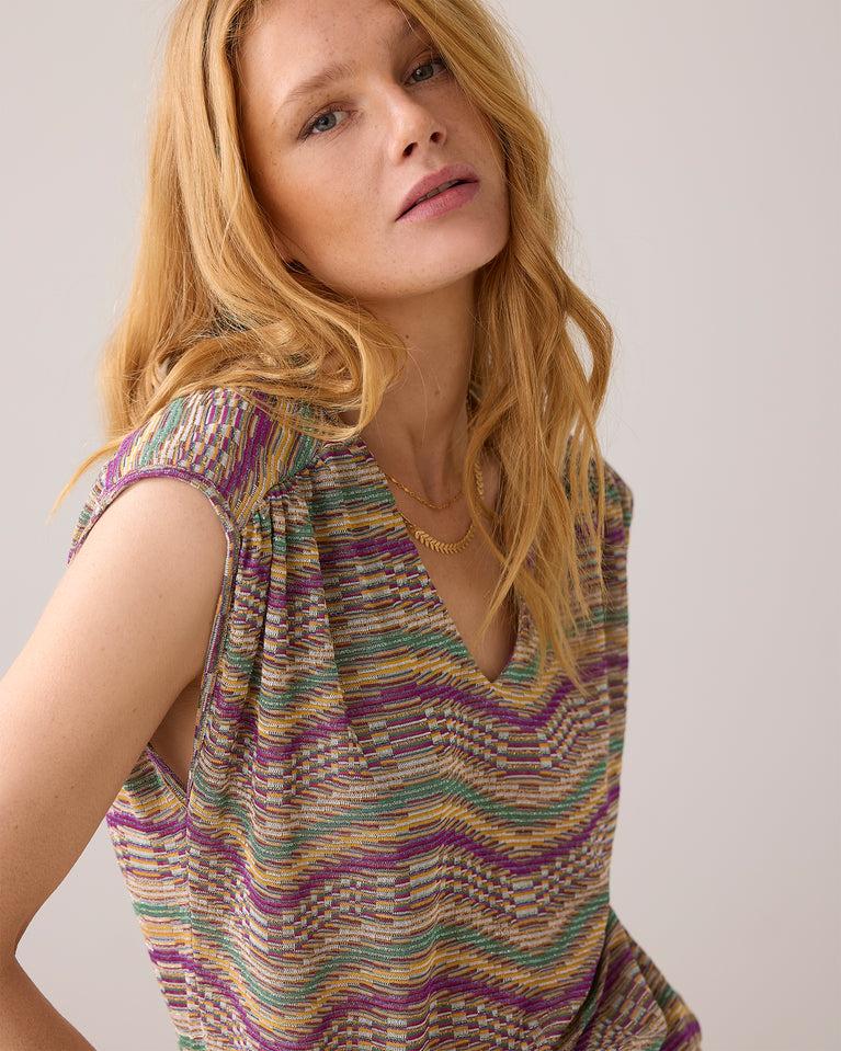 Summum Top Van Italiaanse Jaquardstof